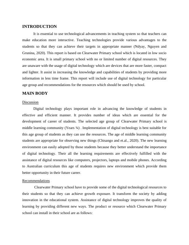 Teaching Technologies Advantages and for Clearwater