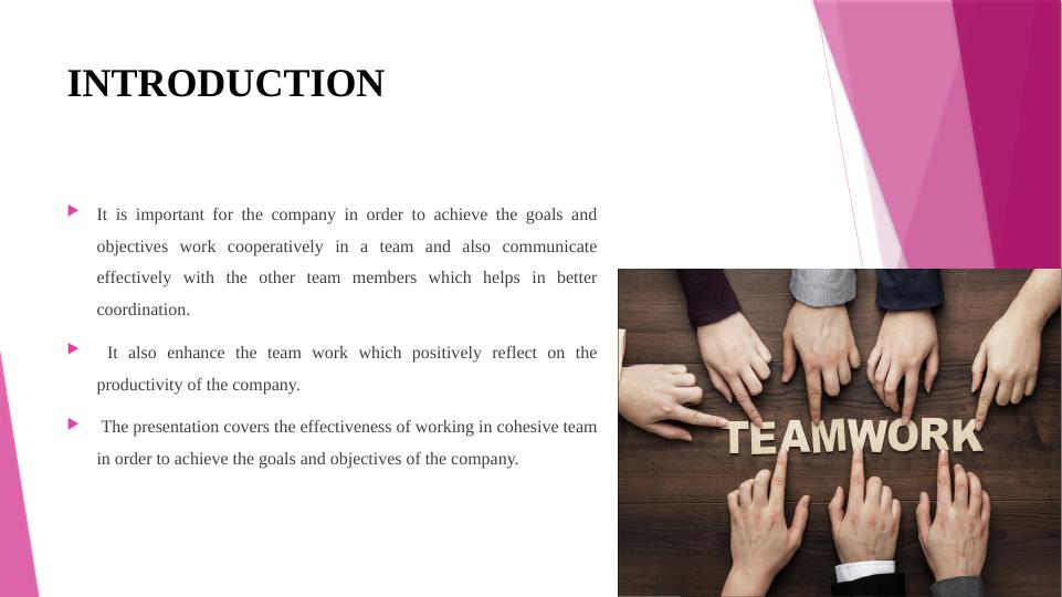 Working Co-operatively in Productive and Cohesive Small Teams for Effective Organizational Management and Leadership_3