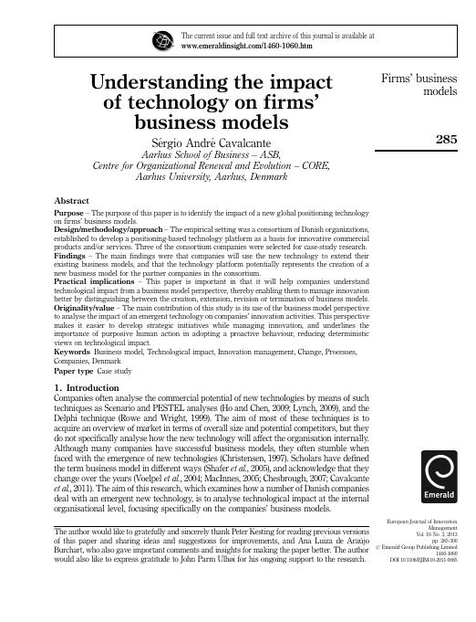 Understanding the Impact of Technology on Firms’ Business Models_1