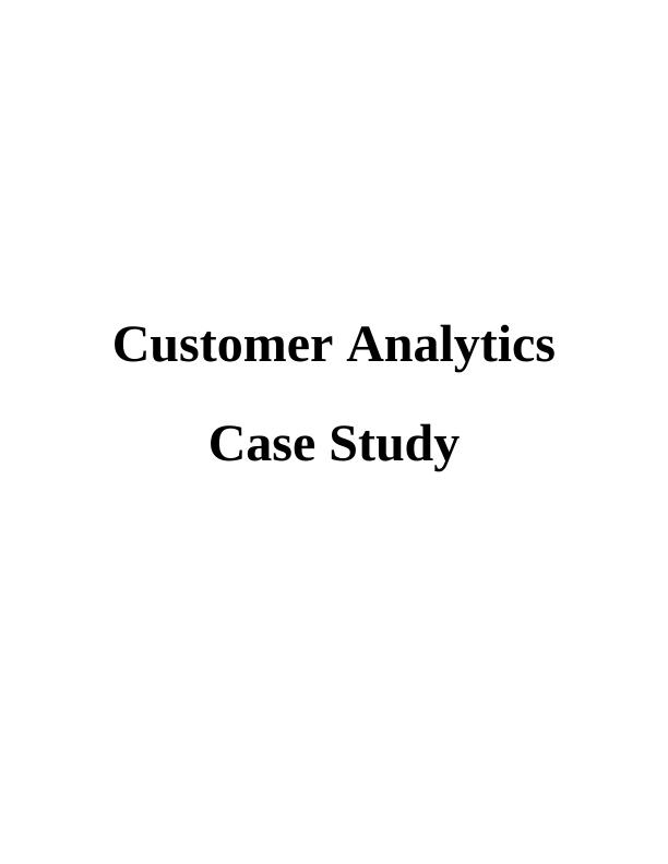 case study for customer analytics