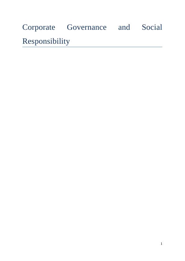 Corporate Governance and Social Responsibility in Telstra: An Evaluation Based on ASX Principles_1