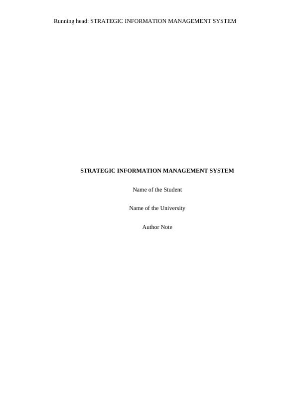 Strategic Information Management System for Telstra: External and Internal Analysis_1
