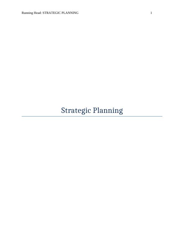 Strategic Planning for Telstra Corporation_1