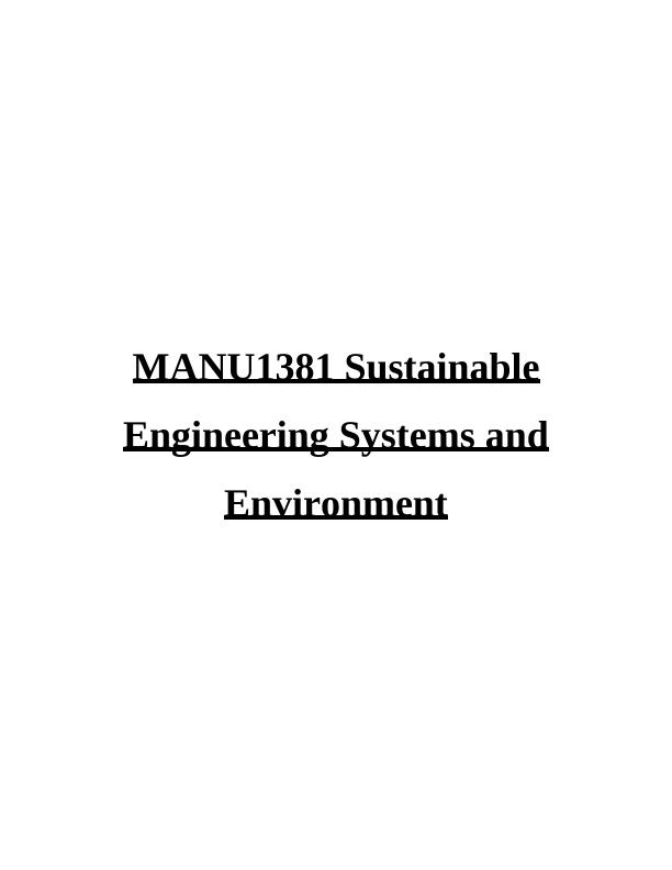 Sustainable Engineering Systems and Environment: A Case Study of Telstra_1