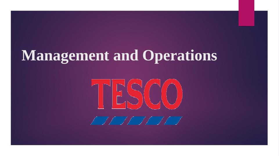 Management and Operations: Role and Functions of a Leader and Manager in Tesco_1