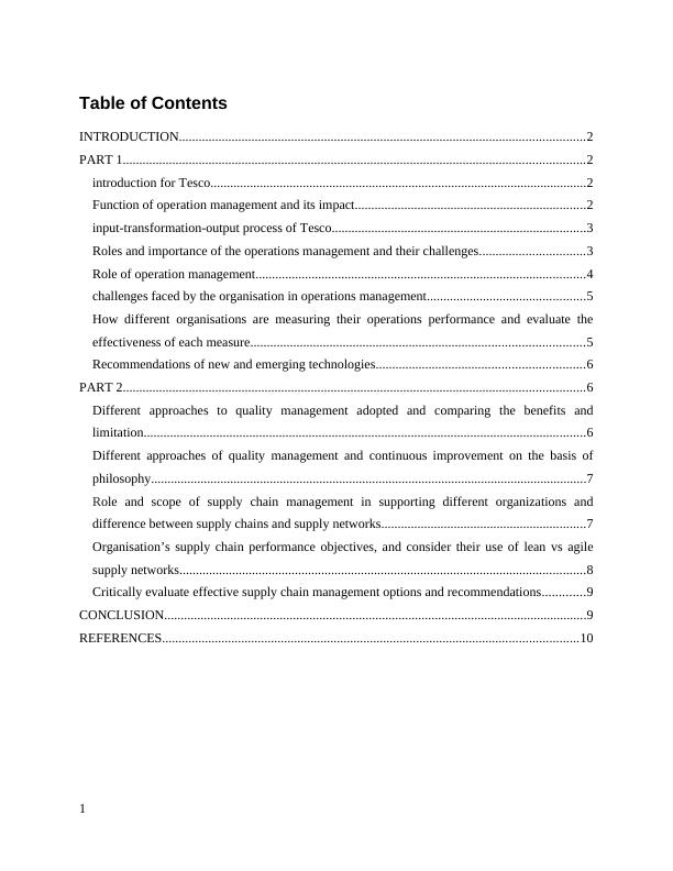 Operations Management in Tesco: Challenges, Approaches, and Supply Chain Management_2