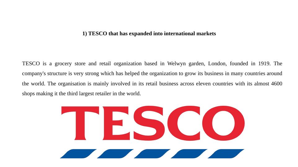 Organisational Structure and International Expansion of TESCO_4