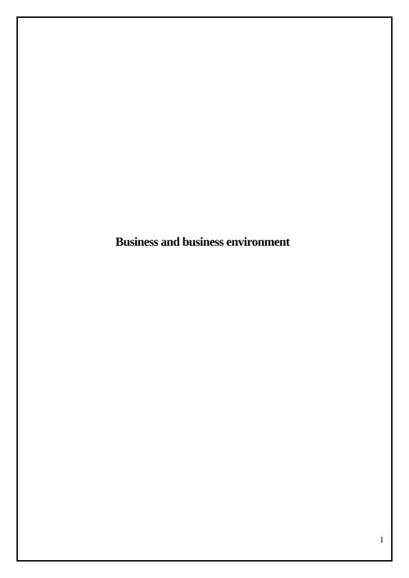 Business and business environment_1