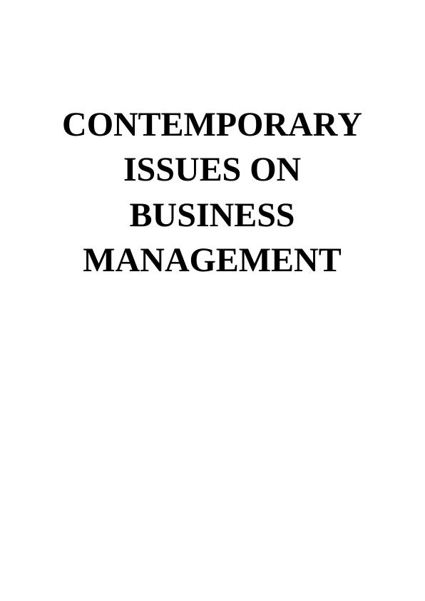 Contemporary Issues on Business Management: Impact of Covid-19 on Tesco Plc Organization of Management_1