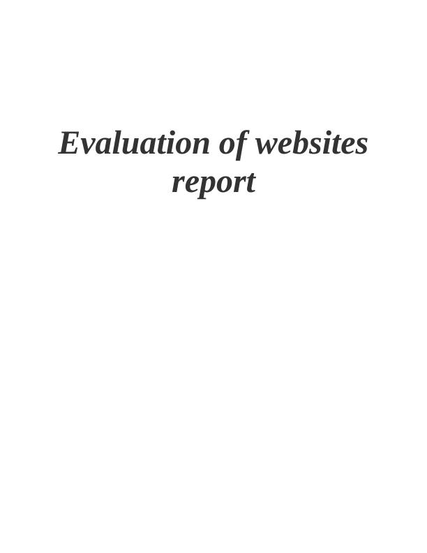 Evaluation of Websites Report for Tesco_1