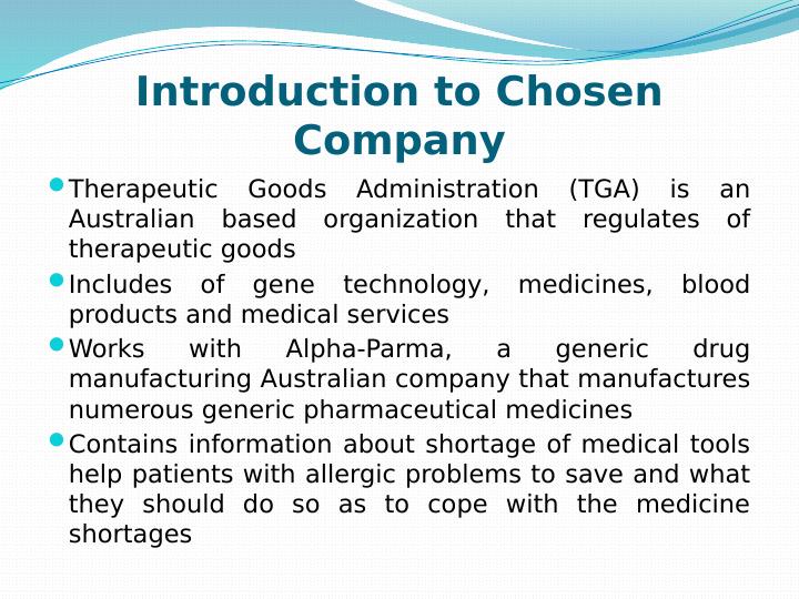 Procurement and Supply Chain Management: Therapeutic Goods Administration (TGA)_3