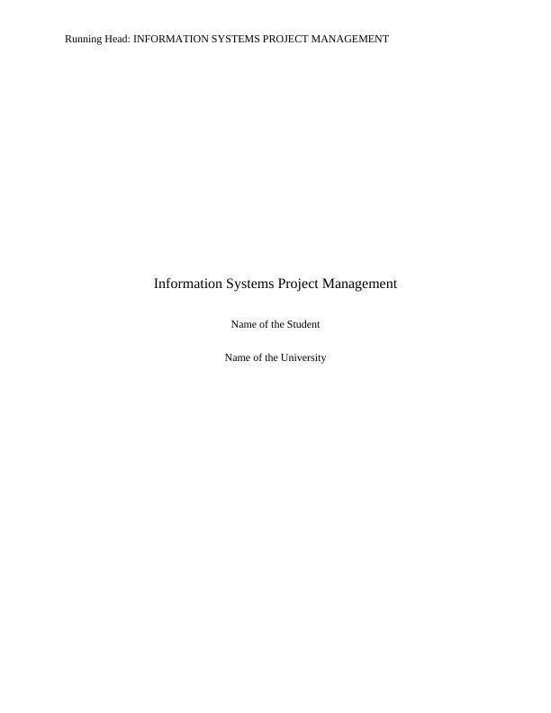 Information Systems Project Management_1