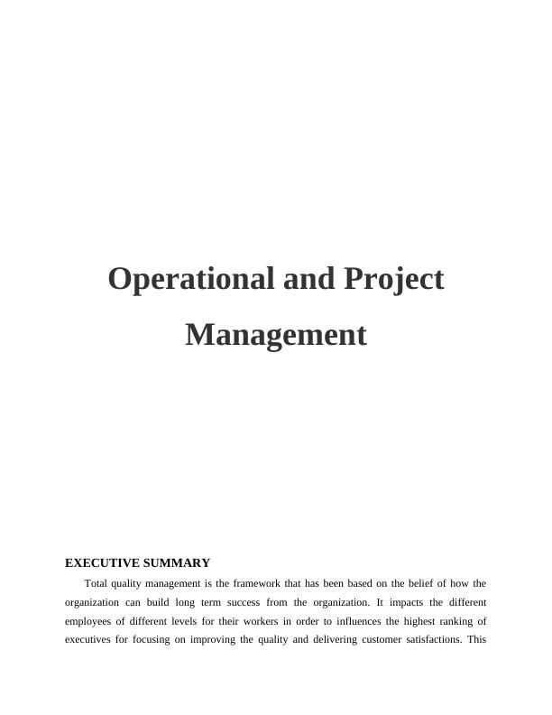 Total Quality Management and Supply Chain Management for Operational and Project Management at Rolls Royce_1