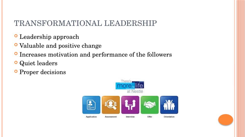 Transformational and Transactional Leadership in Nestle Company