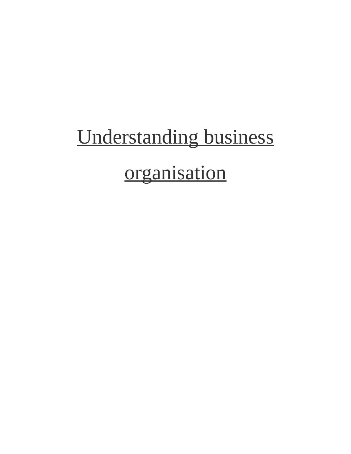 case study on business organisation