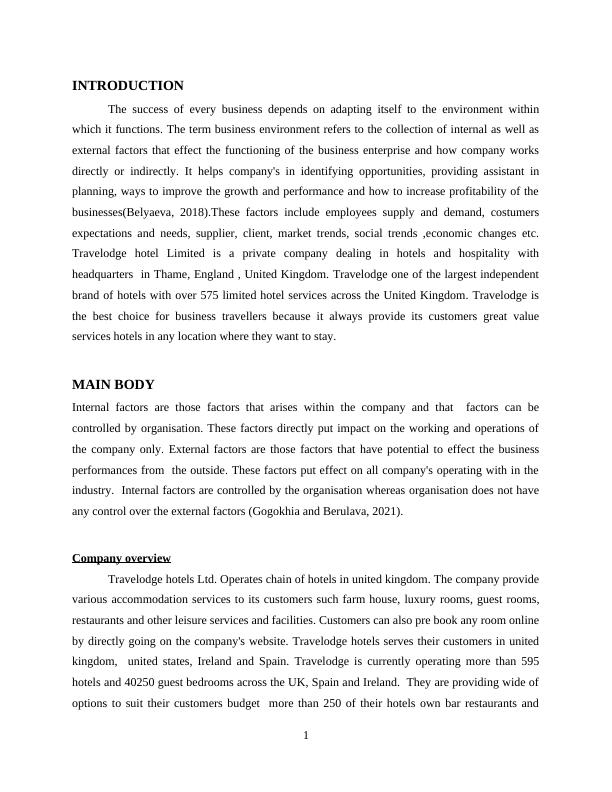 Business Environment Analysis of Travelodge Hotel Ltd._3