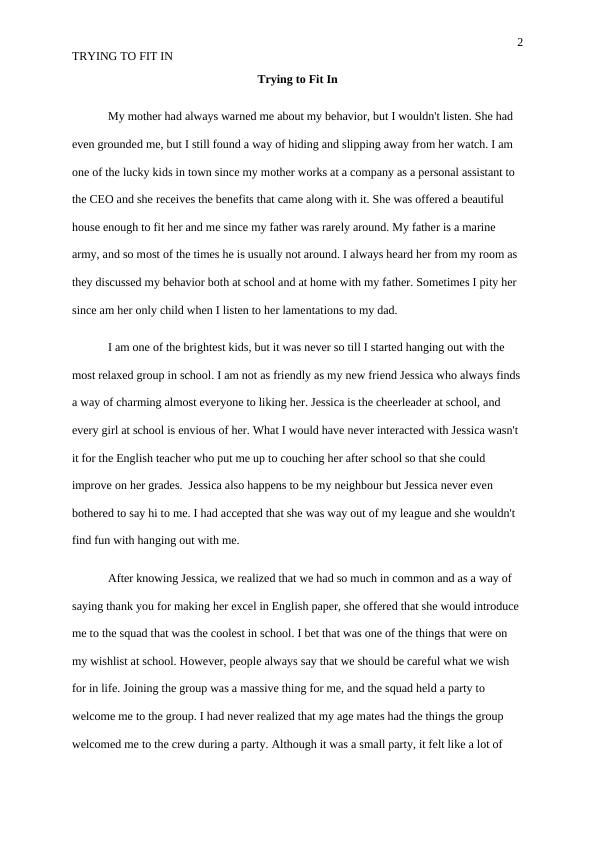 Trying to Fit In - Personal Narrative Essay_2