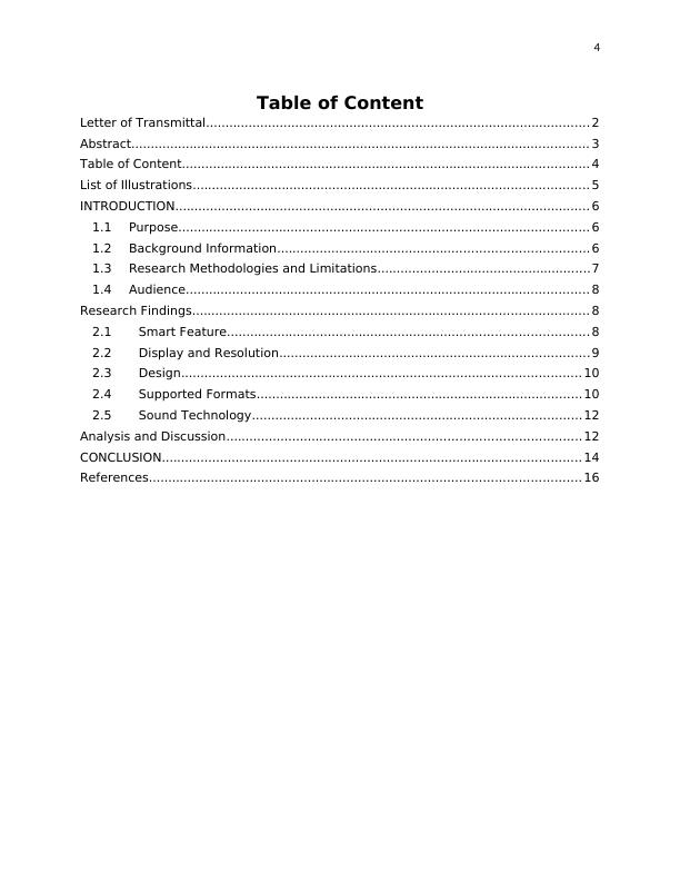 Comparison of TV Brands Report | Desklib