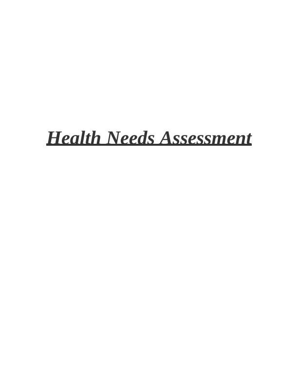 Health Needs Assessment for Type 2 Diabetes in Chelmsford