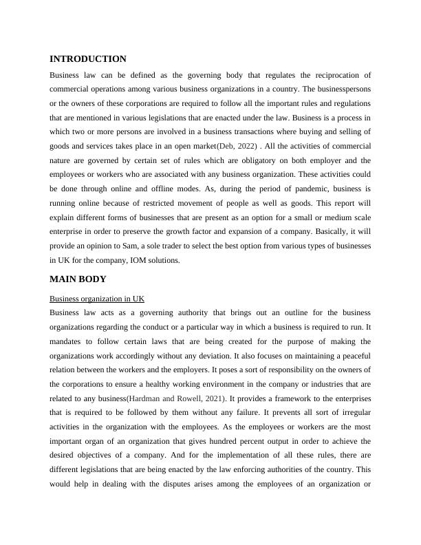 Types Of Businesses In Uk And Their Legal Structure - Desklib