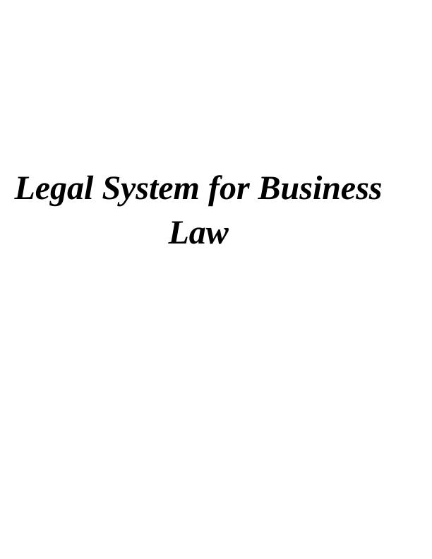 Classification of Law and Legal System in the UK_1