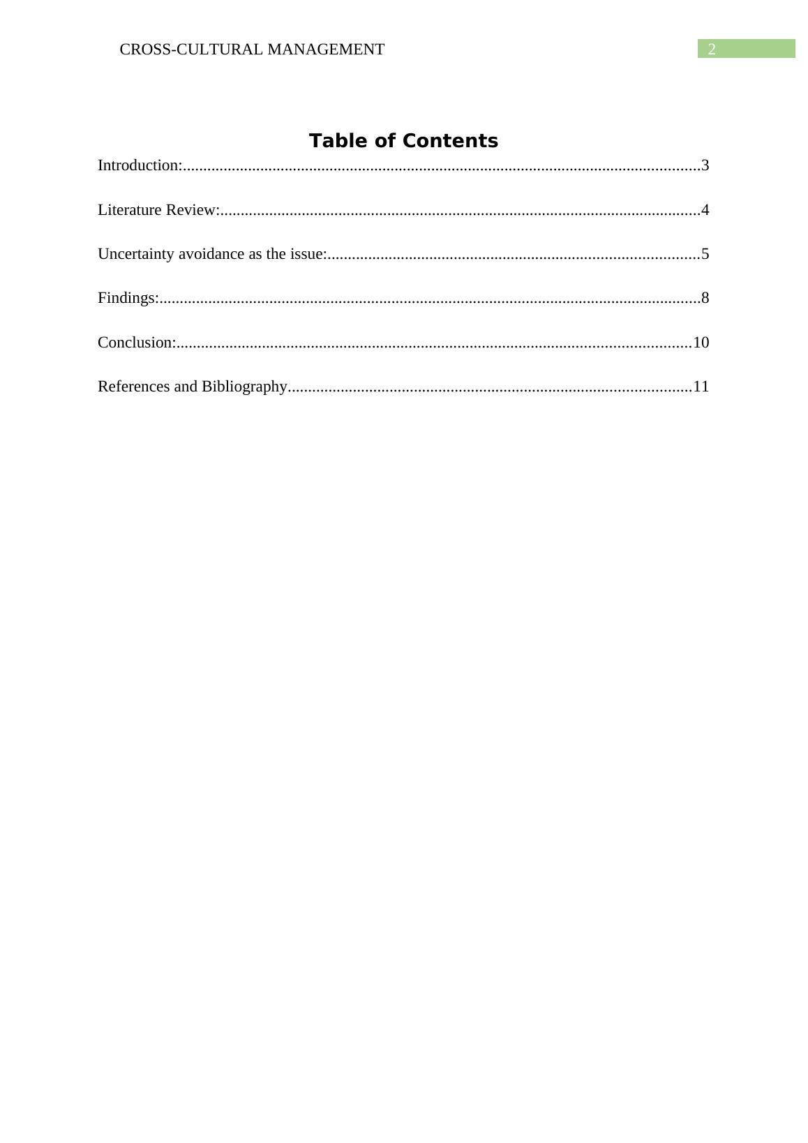 Cross-Cultural Management: Understanding Uncertainty