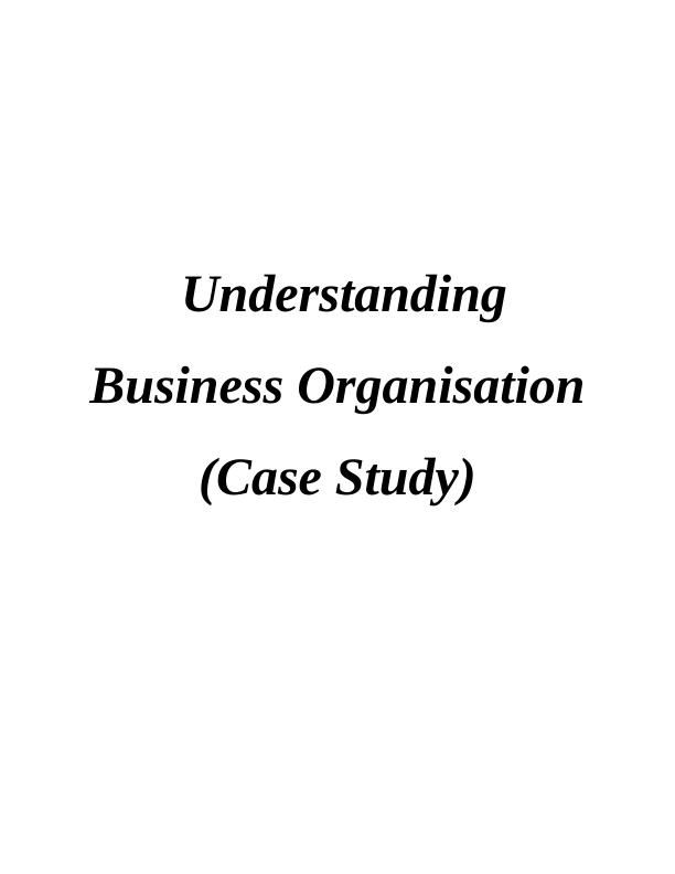 case study on business organisation and management