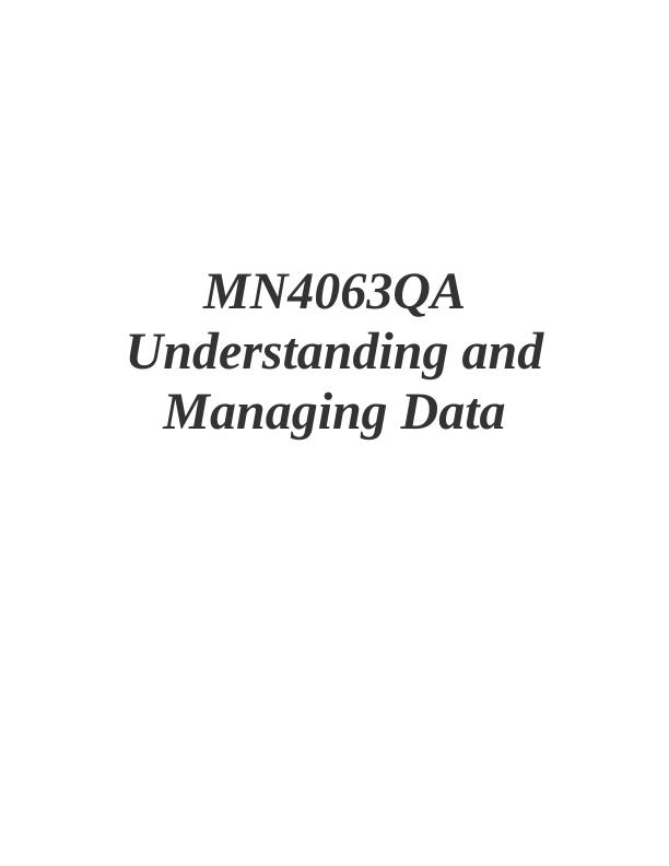 Understanding and Managing Data: Analysis and Interpretation_1