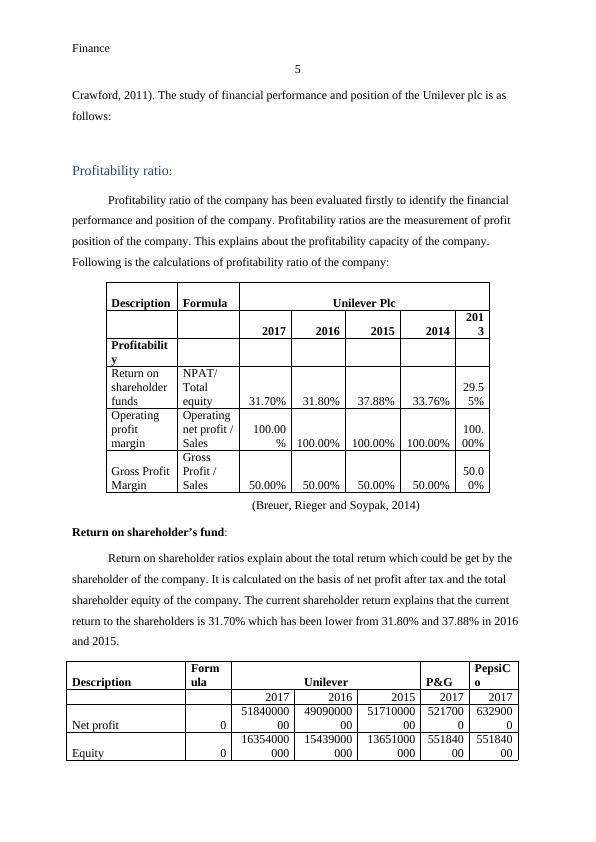 Financial Evaluation of Unilever plc_5