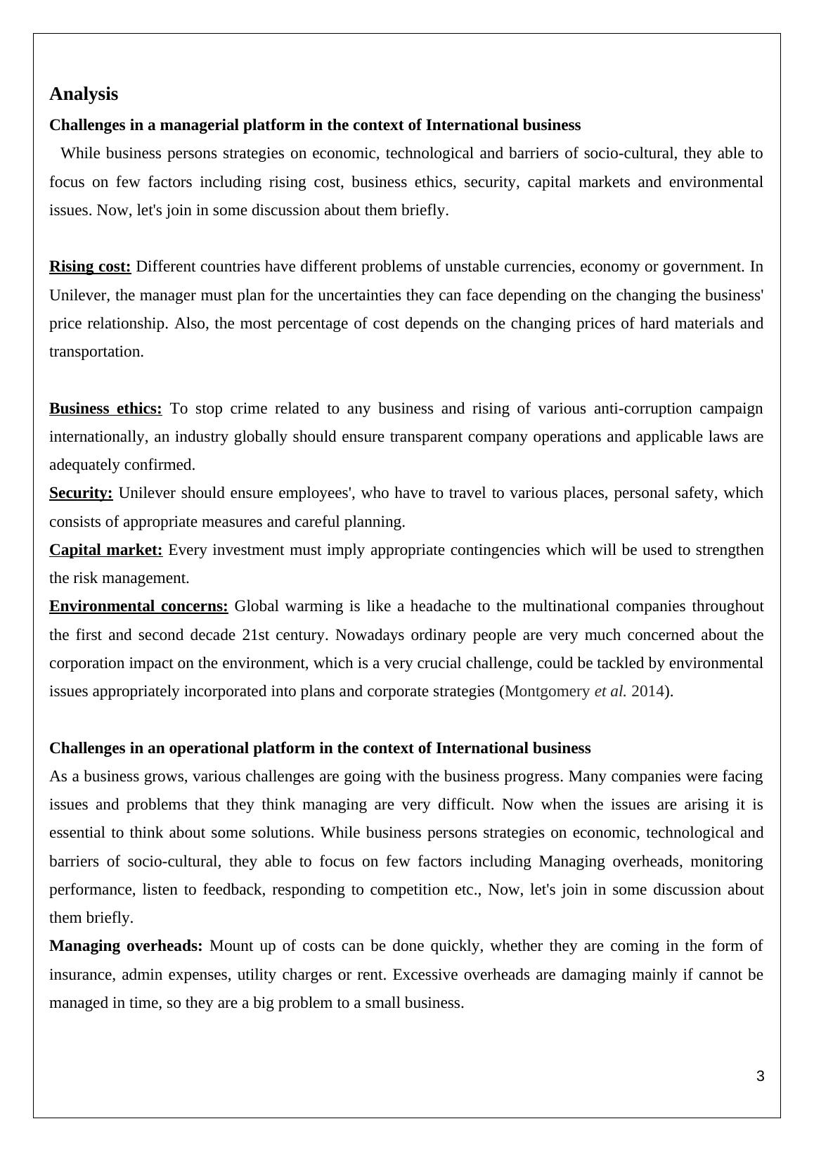 1. Unilever in Russia Challenges and