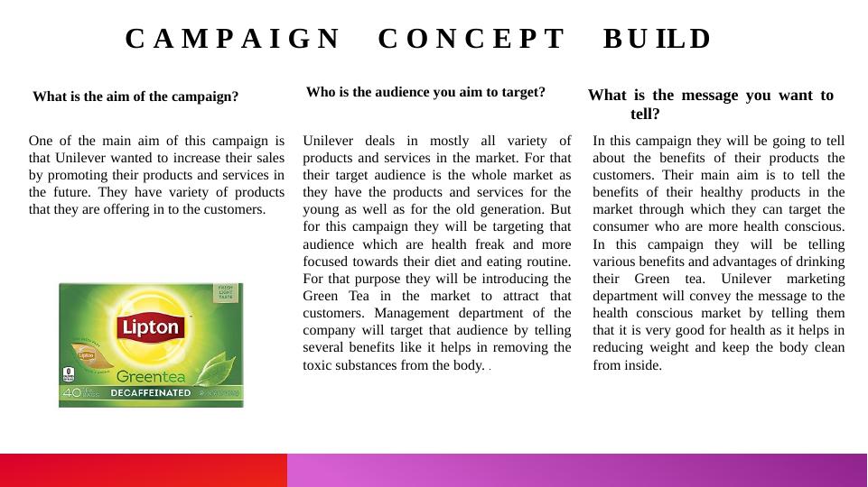 Marketing Campaign for Unilever's Lipton Green Tea_4