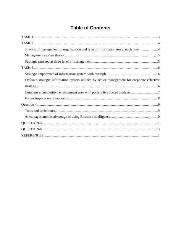 Strategic Information Systems for Unilever: Tools and Techniques