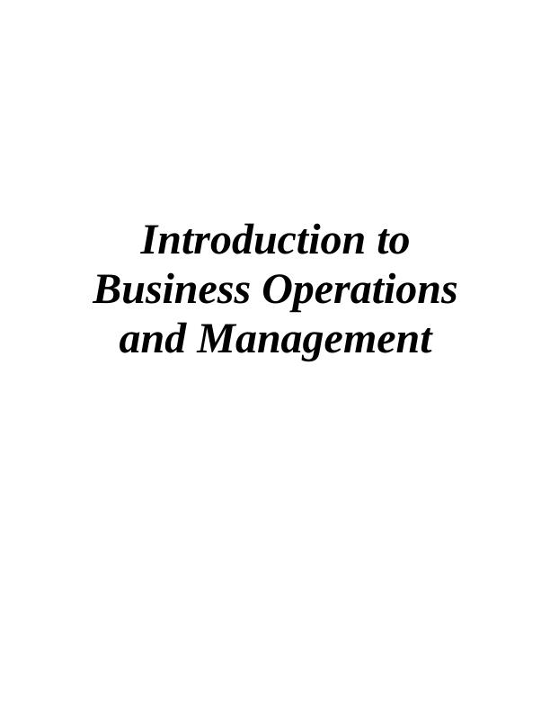 BMM3003 Introduction to Business Operations and Management_1