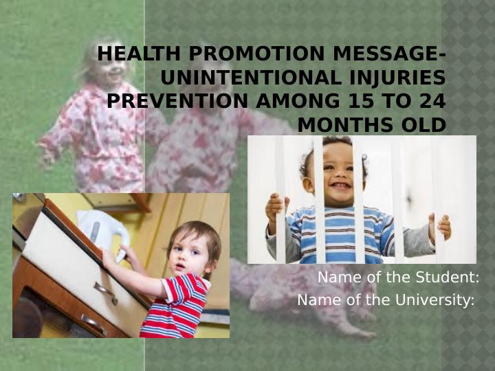 Prevention of Unintentional Injuries among 15-24 Months Old Toddlers_1