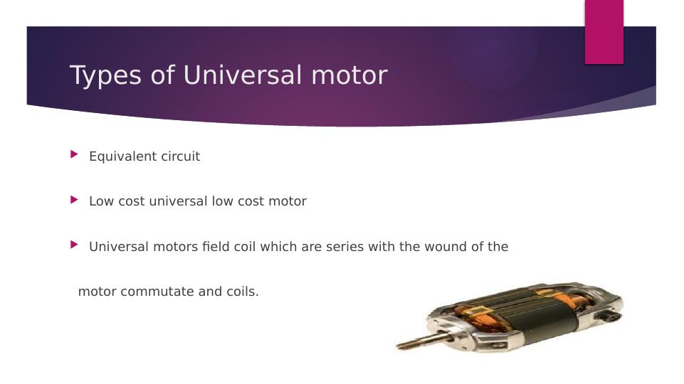 Universal Motor Definition Types Characteristics Applications And Bibliography