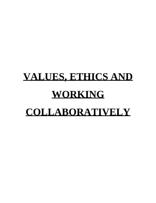 Values, Ethics and Working Collaboratively - Desklib_1