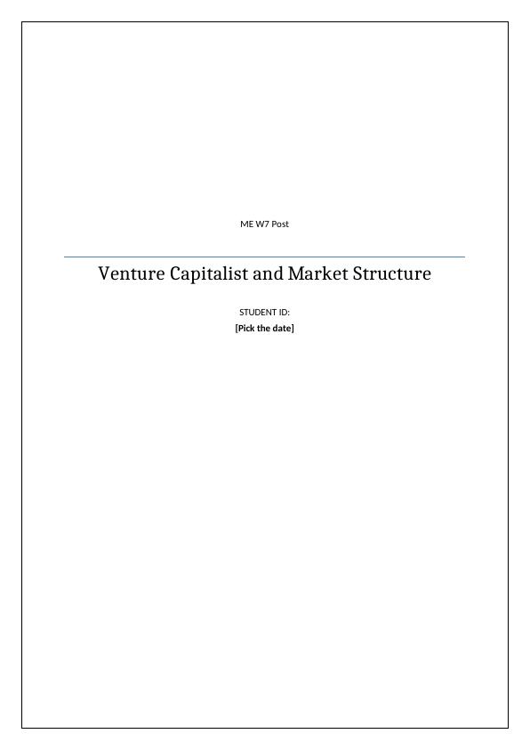 Venture Capitalist and Market Structure_1