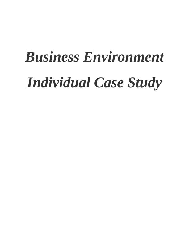 business environment case study