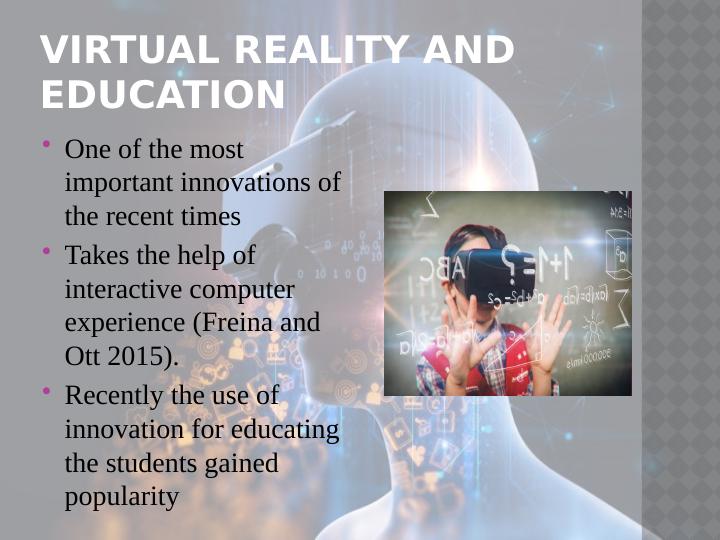 Use of Virtual Reality in Education: An Overview_2