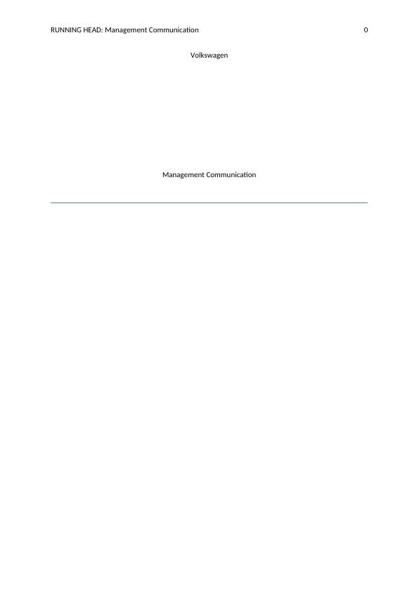 Volkswagen: A Case Study on Management Communication_1