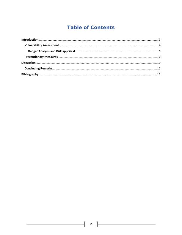 Vulnerary Assessment And Precautionary Analysis In Civil Engineering 