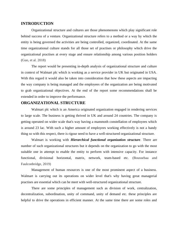 Organizational Structure and Culture Analysis of Walmart