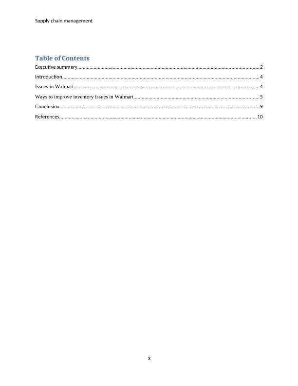 Supply Chain Management of Walmart: Issues and Solutions