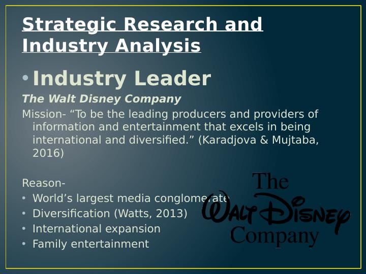 Strategic Management in the Film Industry: A Case Study of The Walt Disney Company_3