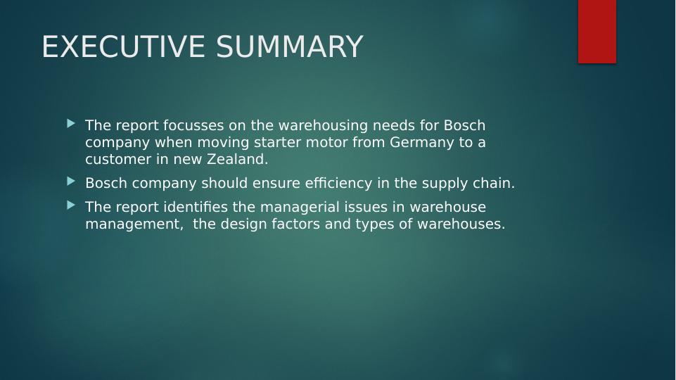 Warehousing Needs for Bosch Company: A Study on Logistics and Supply Chain Management_2