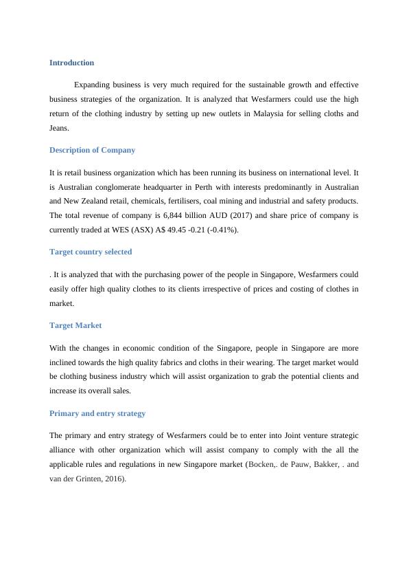 Wesfarmers Plc: Business and International Management Analysis_5