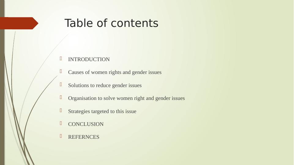 Women's Rights and Gender Issues Causes, Solutions, and Strategies