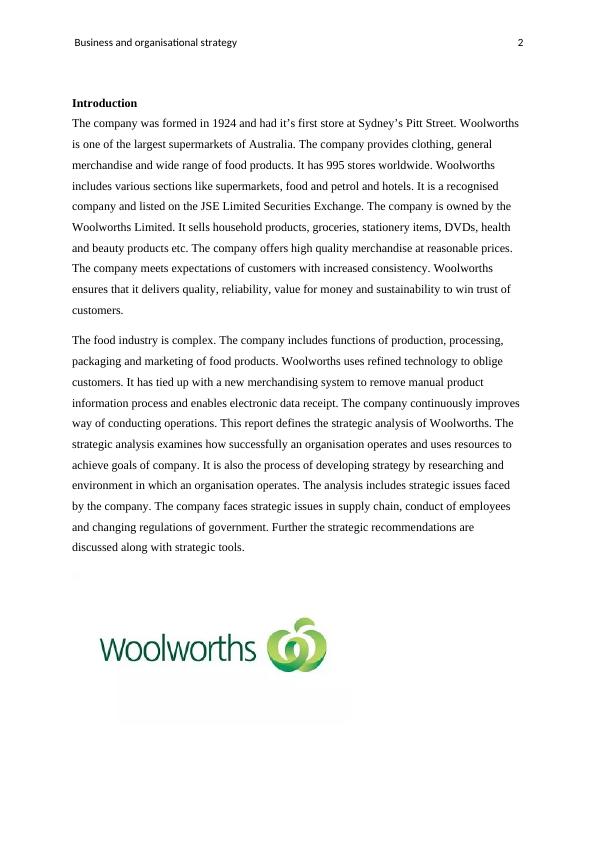 woolworths business plan pdf