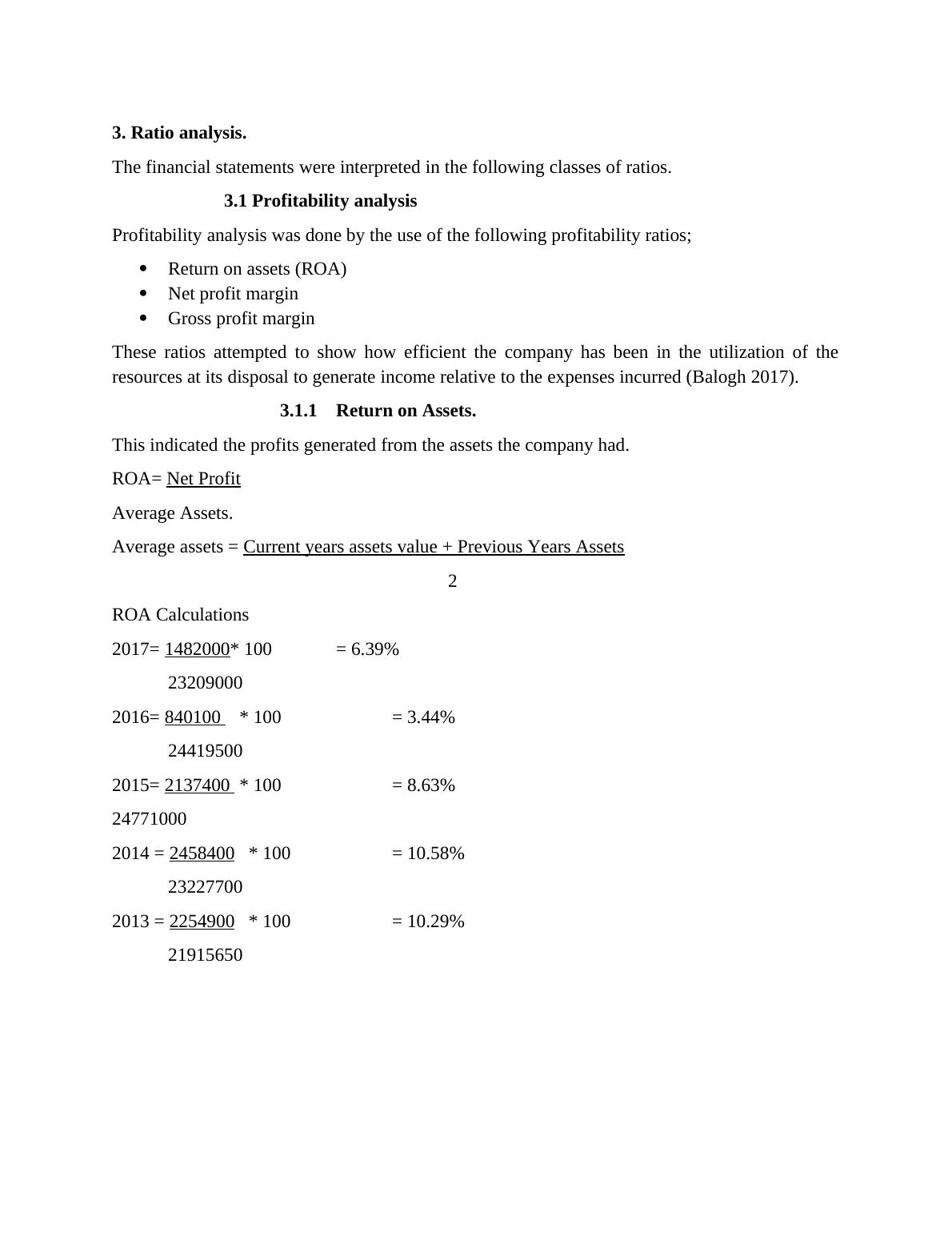 Financial Analysis Report Of Woolworths Group Limited