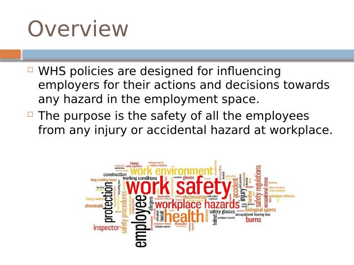 Work Health and Safety (WHS) Policy: Overview, Hazard Identification, Risk Assessment, Control Methods, and References_2